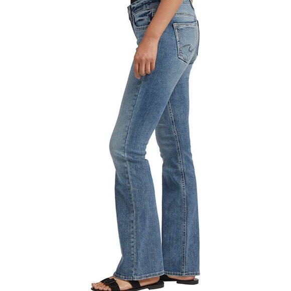 NWT Silver Jeans Suki Curvy Fit Mid Rise Bootcut In Indigo 35 Inch - Picture 3 of 3
